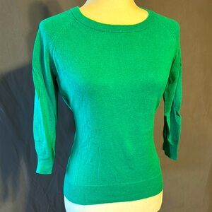 Women's Green 3/4 Sleeve Sweater